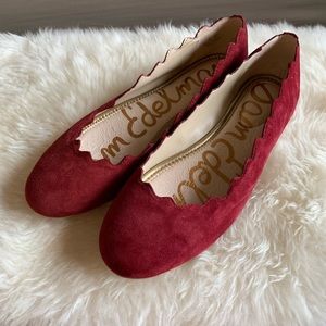 Sam Edelman Suede Scalloped Flats